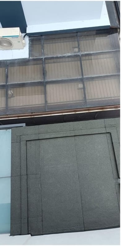 The same slab finished in dark membrane.